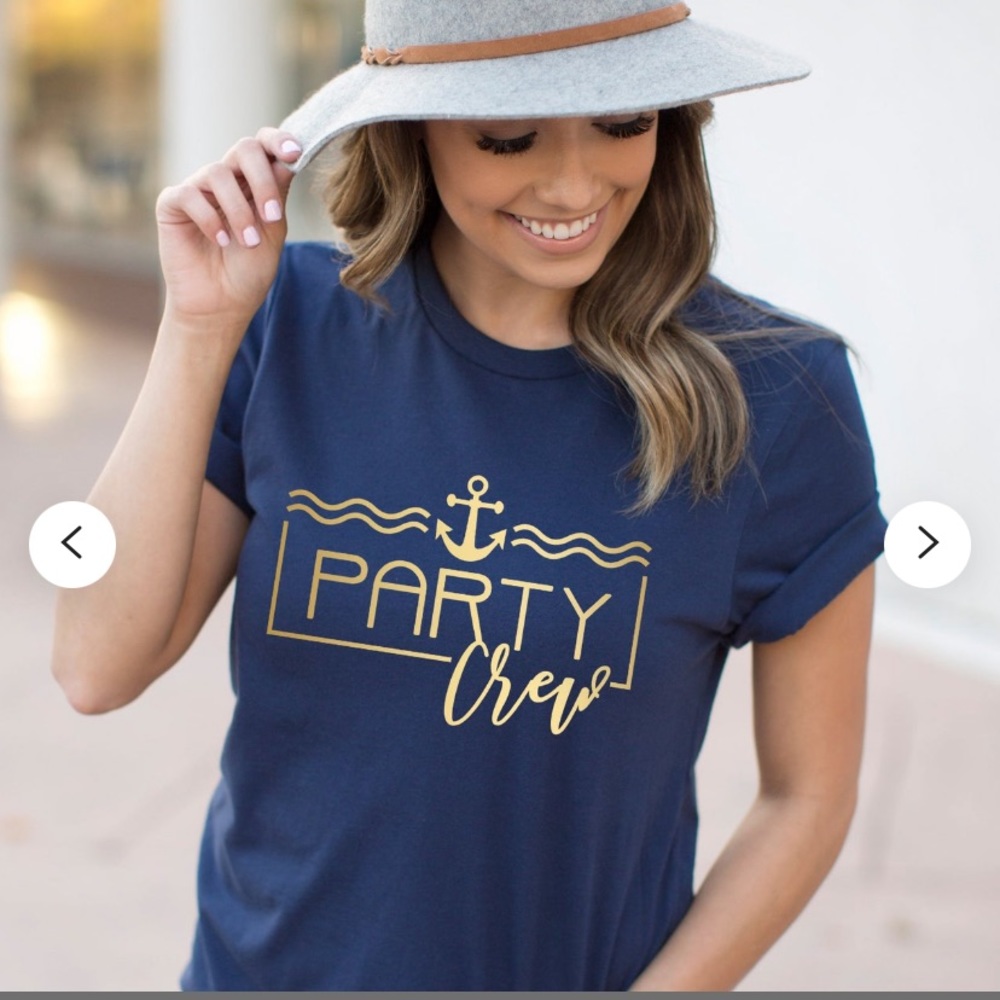 5 Bachelorette “Party Crew” T-Shirts Sailor Theme